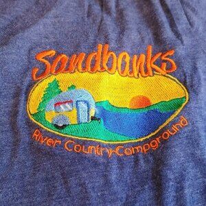 Sandbanks Embroidered t-shirt women's large